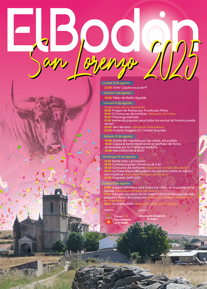 Vaquillas, verbenas y un tobog&aacute;n de 50 metros: todo listo para las fiestas de San Lorenzo de El Bod&oacute;n | Imagen 1