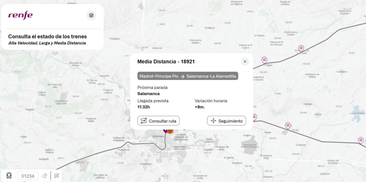 Renfe estrena un mapa interactivo para seguir la ubicaci&oacute;n exacta de los trenes en tiempo real | Imagen 1