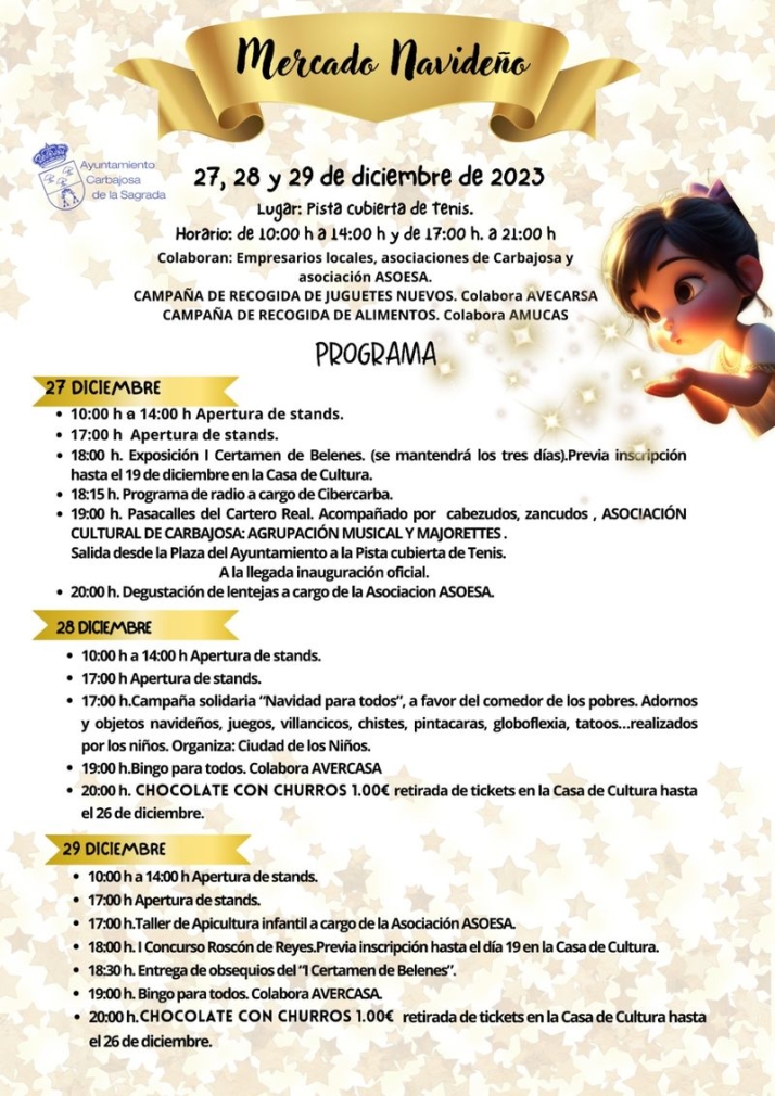 &Eacute;xito en la inauguraci&oacute;n del I Mercado Navide&ntilde;o de Carbajosa  | Imagen 1