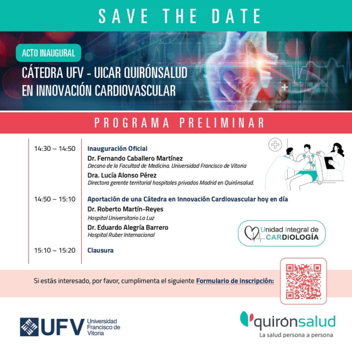 Roberto Martín Reyes lidera la nueva Cátedra UFV-UICAR Quirónsalud en Innovación Cardiovascular | Imagen 1