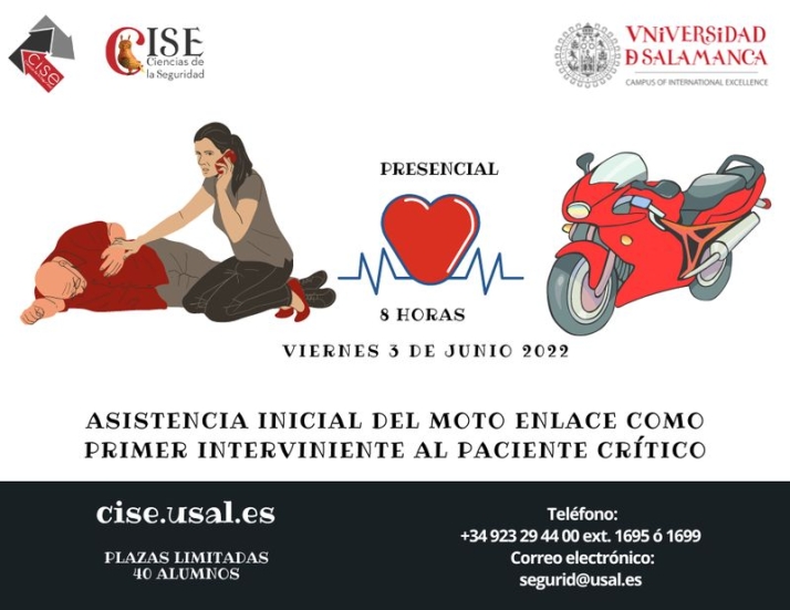Primer curso de asistencia inicial del moto enlace como primer interviniente al paciente cr&iacute;tico | Imagen 1