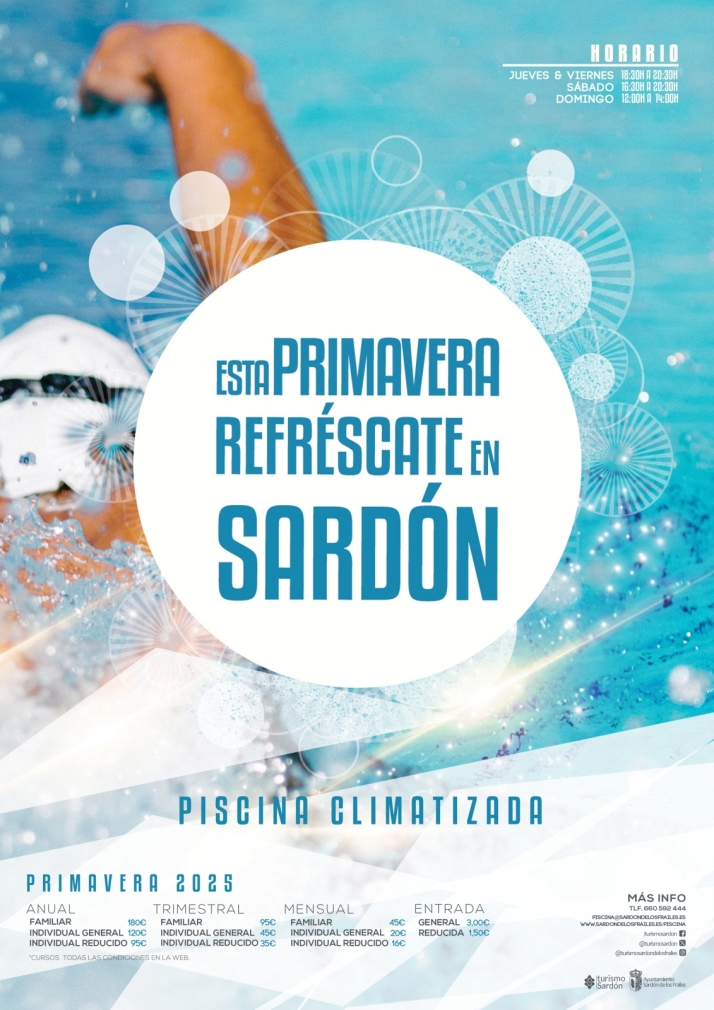 La piscina climatizada de Sard&oacute;n de los Frailes da la bienvenida a la primavera | Imagen 1