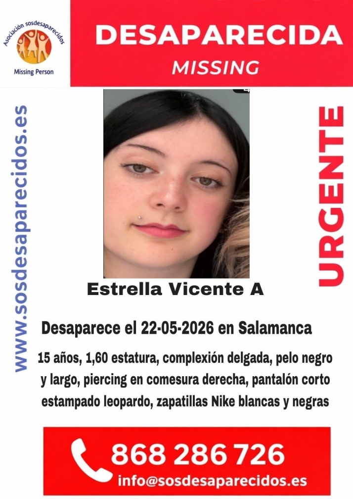 Buscan a Estrella, una joven de 15 años desaparecida en Salamanca | Imagen 1