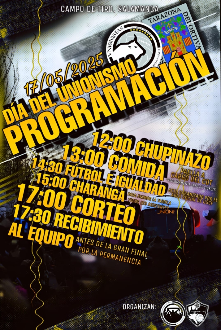 El 'D&iacute;a del Unionismo' regresa para despedir la temporada con una gran jornada festiva antes del Unionistas - Tarazona | Imagen 1