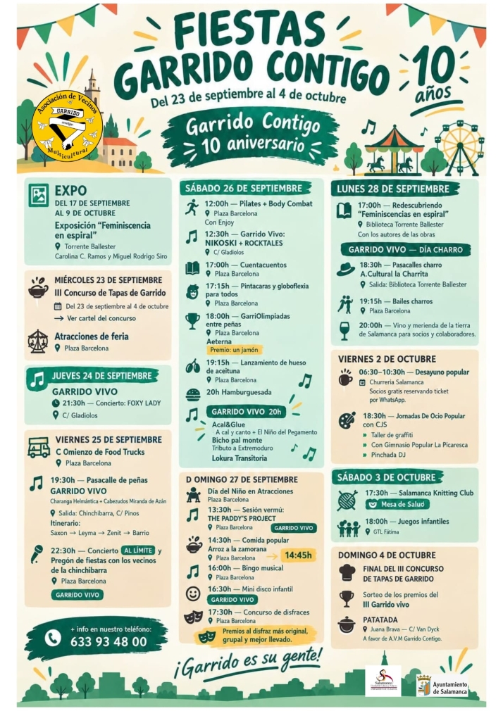 Fechas, actos y horarios de las fiestas del barrio de Garrido | Imagen 1