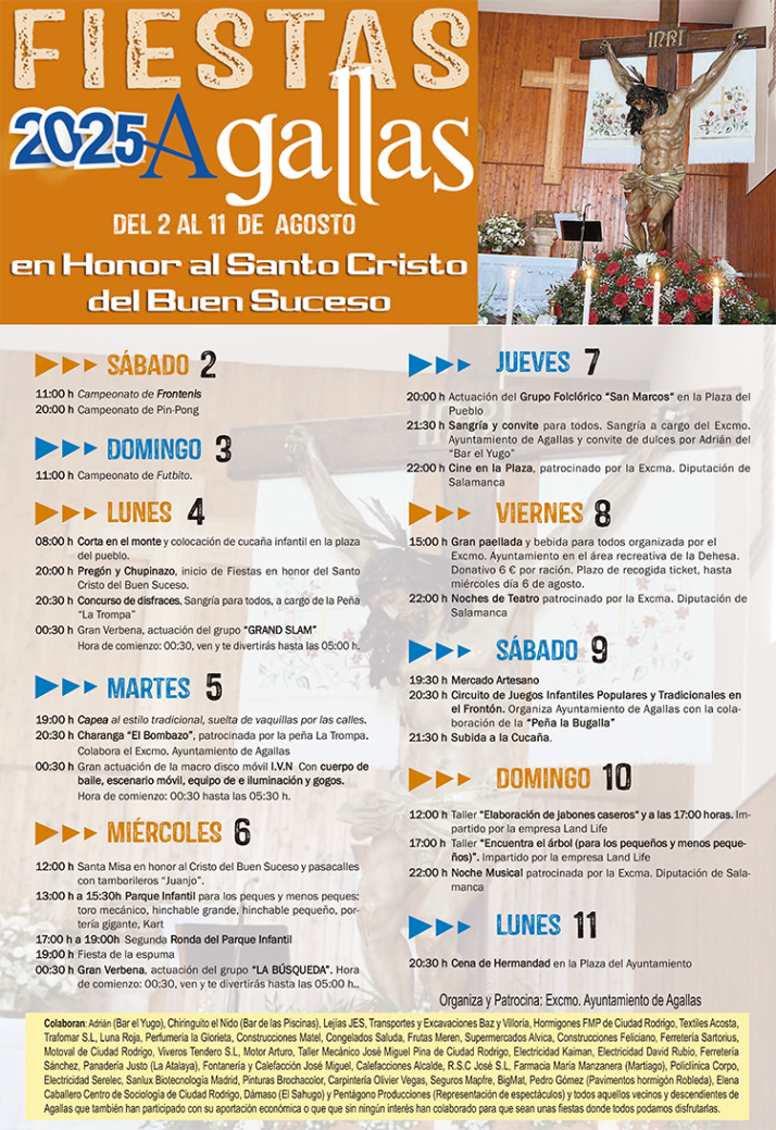 Agallas se prepara para sus fiestas patronales en honor del Cristo del Buen Suceso | Imagen 1