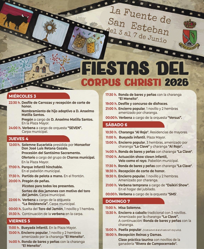 El tren de actividades para el Corpus de La Fuente de San Esteban se pone en marcha | Imagen 1