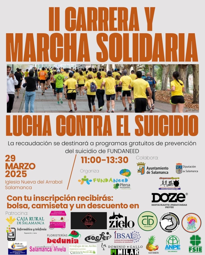 &Uacute;nete a la II Carrera y Marcha Solidaria Lucha Contra el Suicidio en Salamanca | Imagen 1