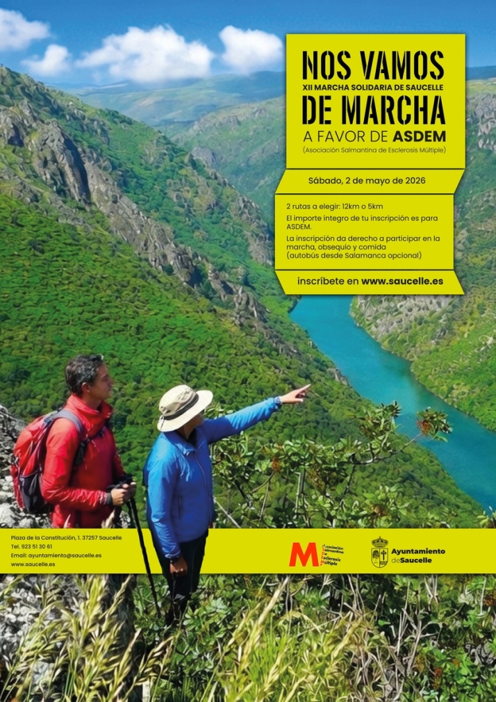 La XII Marcha Solidaria de Saucelle ser&aacute; a beneficio de ASDEM | Imagen 1
