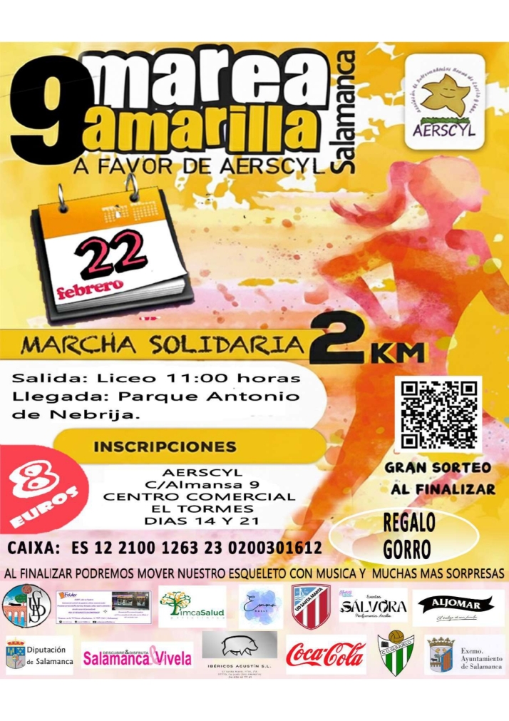 Salamanca se ti&ntilde;e de amarillo este domingo con la 9&ordf; marcha de Aerscyl por las enfermedades raras | Imagen 1