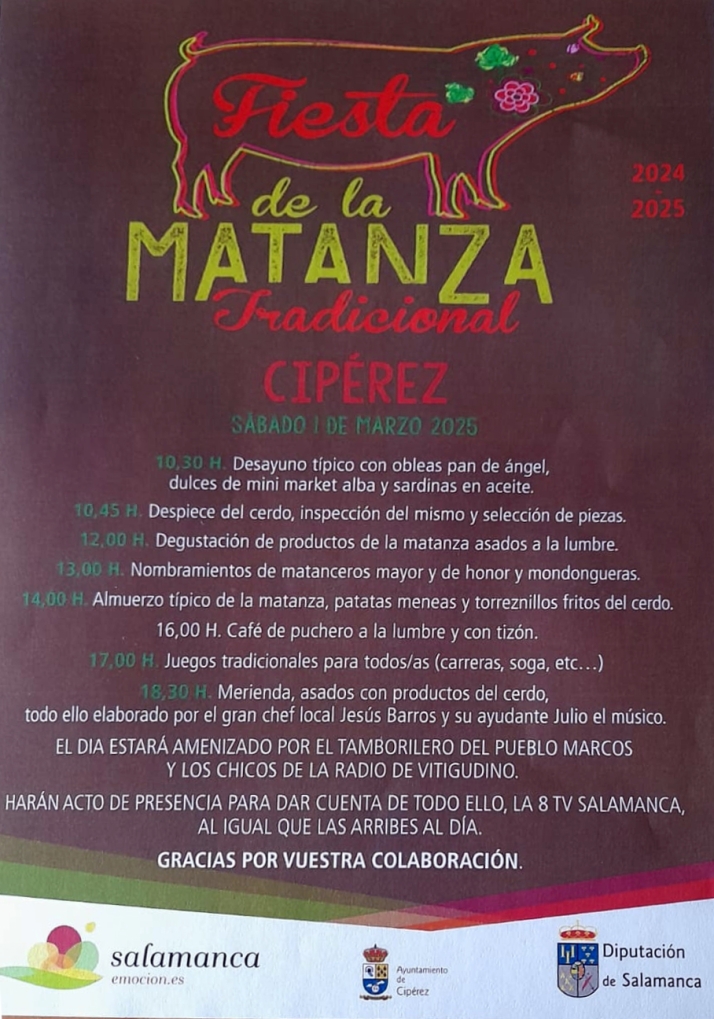 Cip&eacute;rez celebrar&aacute; el 1 de marzo una nueva Fiesta de la Matanza Tradicional | Imagen 1