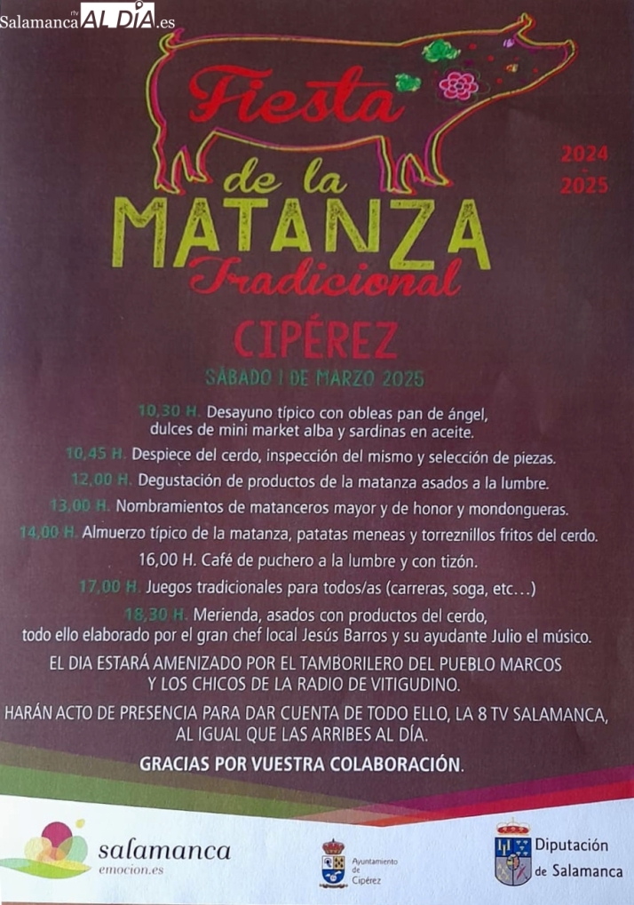 Cip&eacute;rez se prepara para una nueva edici&oacute;n de la Fiesta de la Matanza Tradicional | Imagen 1