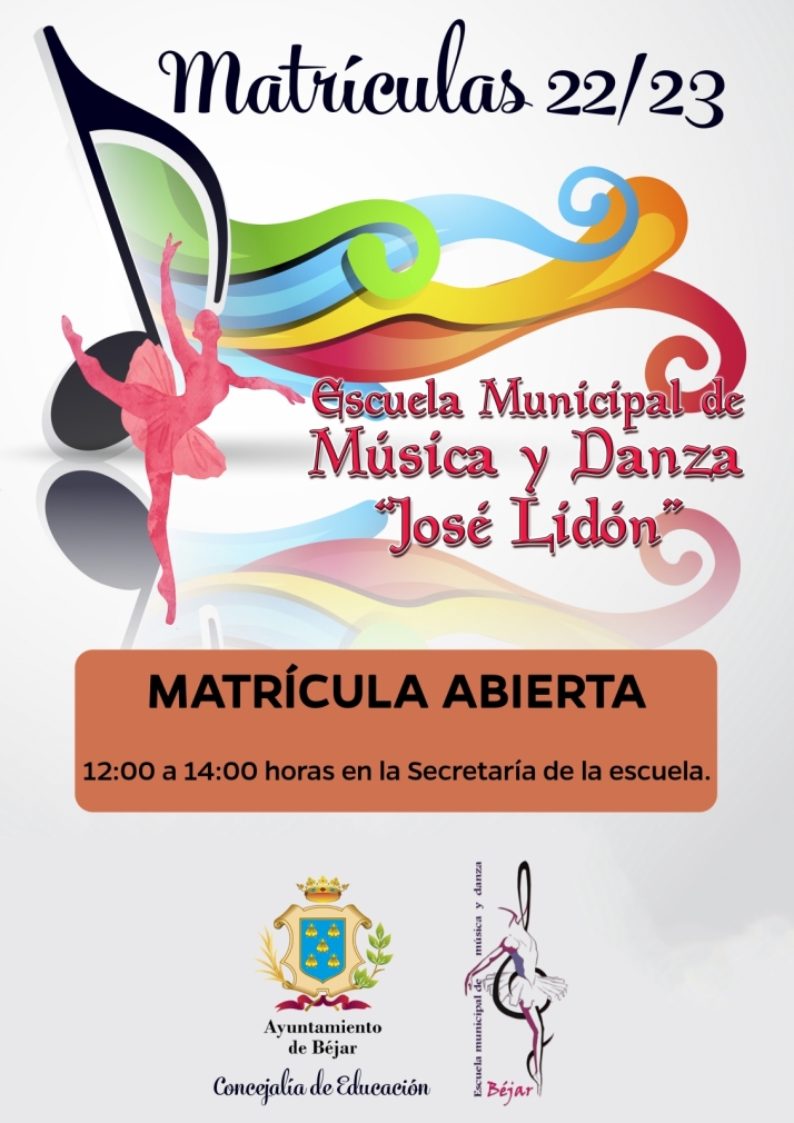 Abierto el plazo de matr&iacute;cula en la Escuela Municipal de M&uacute;sica y Danza de B&eacute;jar | Imagen 1