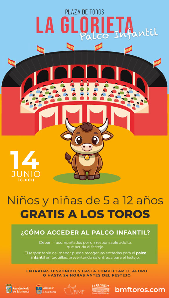 Ni&ntilde;os gratis en los toros de Salamanca el 14 de junio: vuelve el Palco Infantil de La Glorieta | Imagen 1
