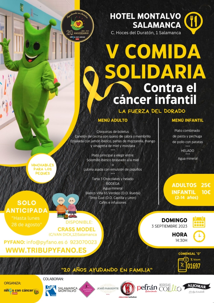 A la venta las entradas para la V Comida Solidaria contra el c&aacute;ncer infantil de Pyfano | Imagen 1