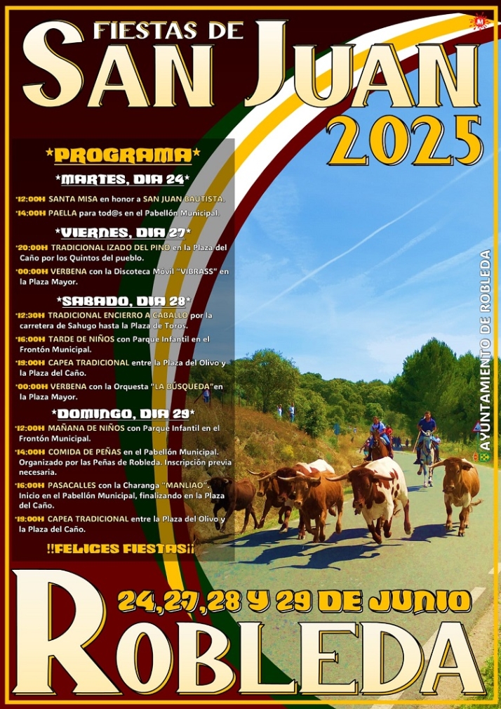 Encierros a caballo y verbenas: Robleda desvela su vibrante programa de San Juan 2025 | Imagen 1