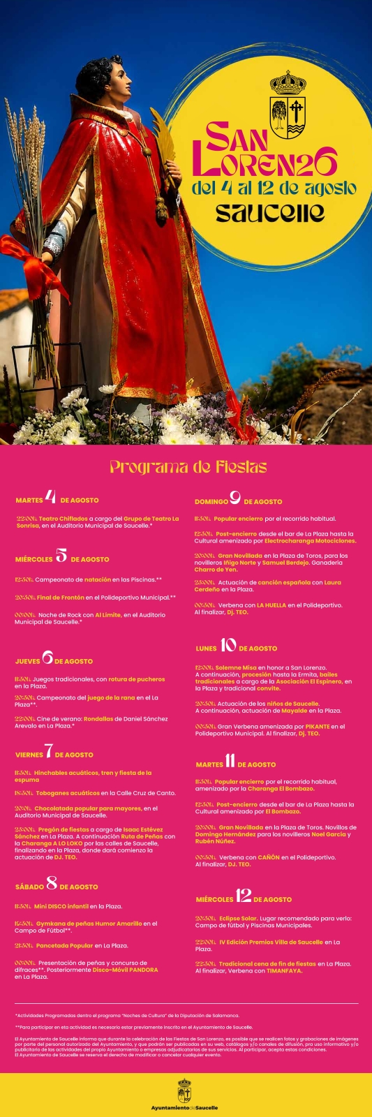 Saucelle celebra sus fiestas de San Lorenzo con una gran pancetada para coger fuerzas ante este domingo | Imagen 1