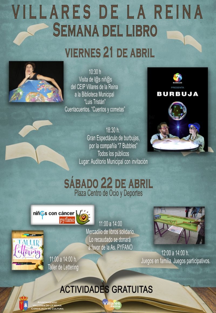 Espect&aacute;culos gratuitos y mercadillo solidario para celebrar el D&iacute;a del Libro en Villares | Imagen 1