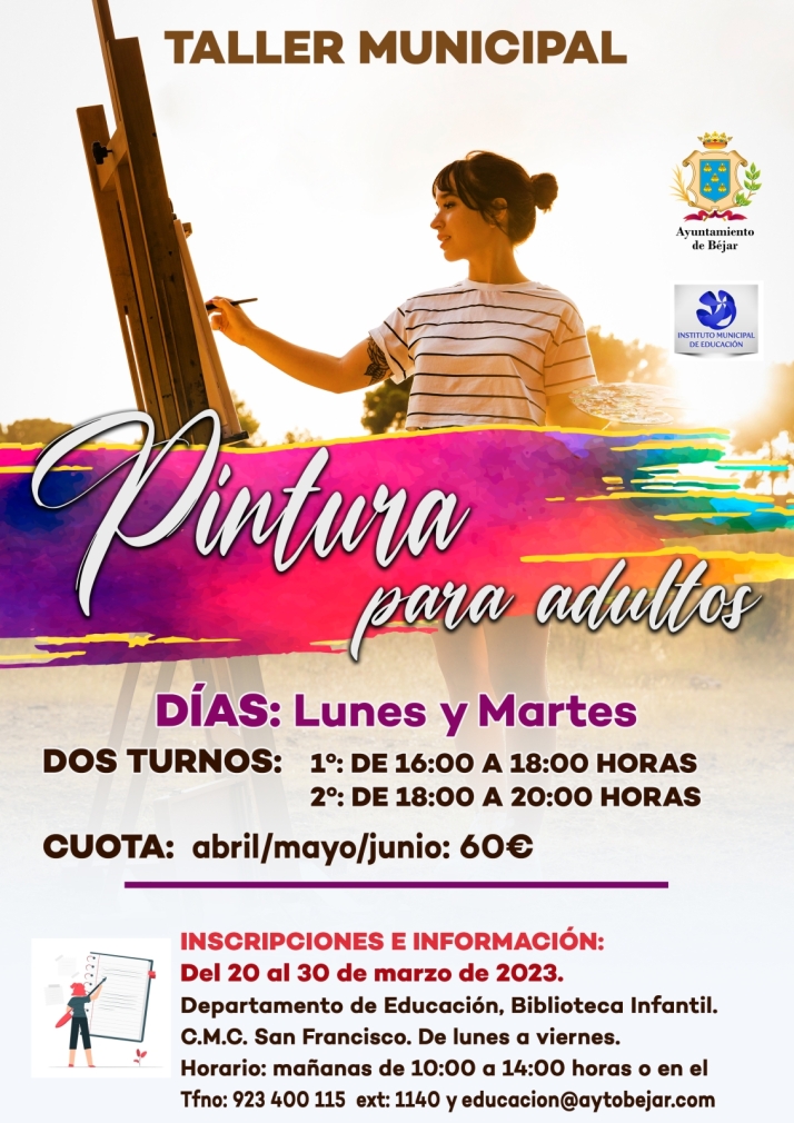 Nuevo curso de pintura para adultos en B&eacute;jar | Imagen 1