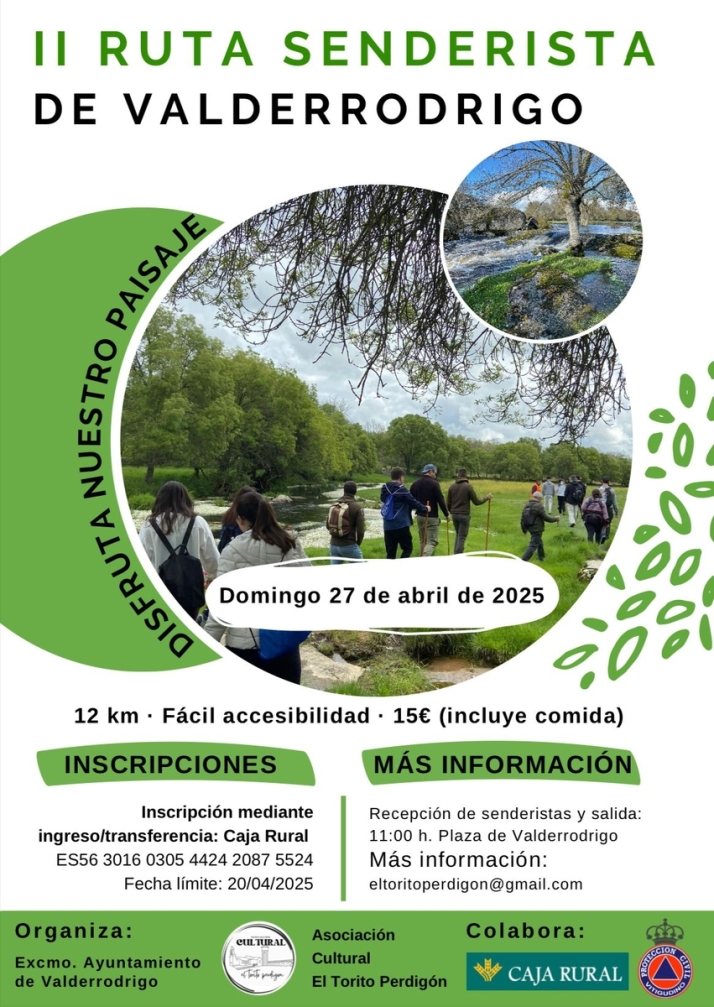 La II Ruta Senderista de Valderrodrigo ofrecer&aacute; un recorrido de 12 km por los paisajes del Uces | Imagen 1