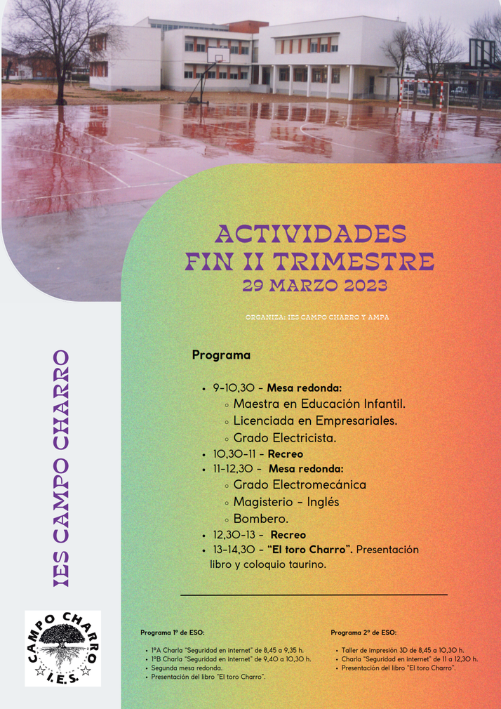 El IES Campo Charro cierra el segundo trimestre con un atractivo programa de actividades para el alumnado | Imagen 1