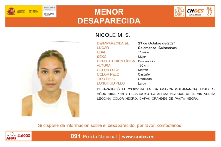 Buscan a una joven de 15 años desaparecida en Salamanca | Imagen 1