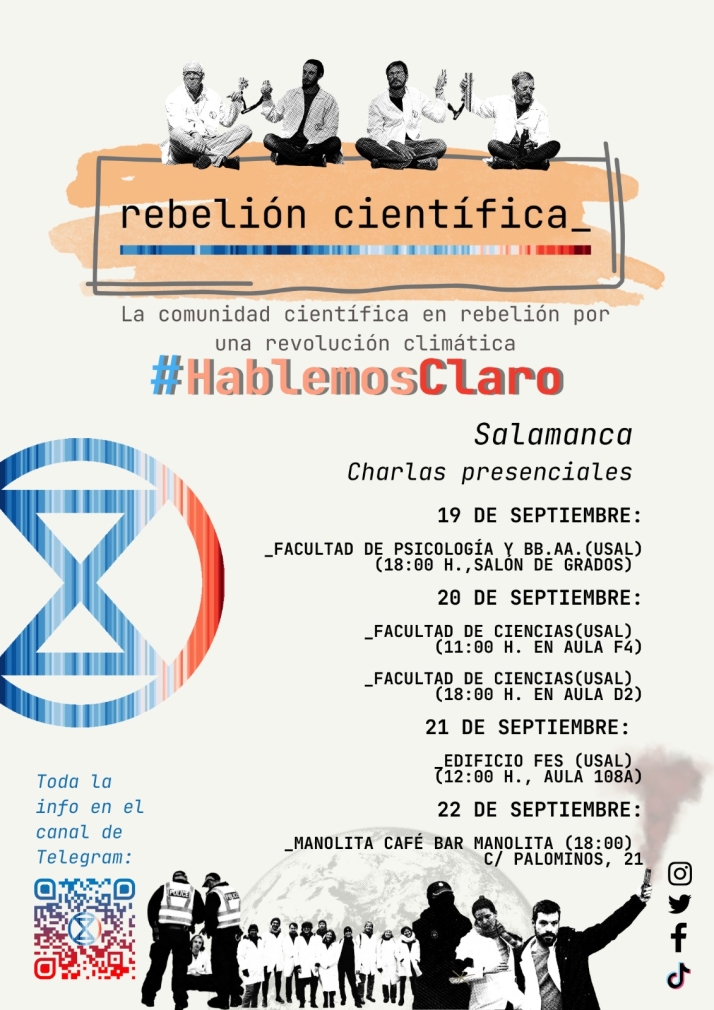 '#HablemosClaro de cambio clim&aacute;tico', una jornada de charlas del movimiento Rebeli&oacute;n Cient&iacute;fica | Imagen 1