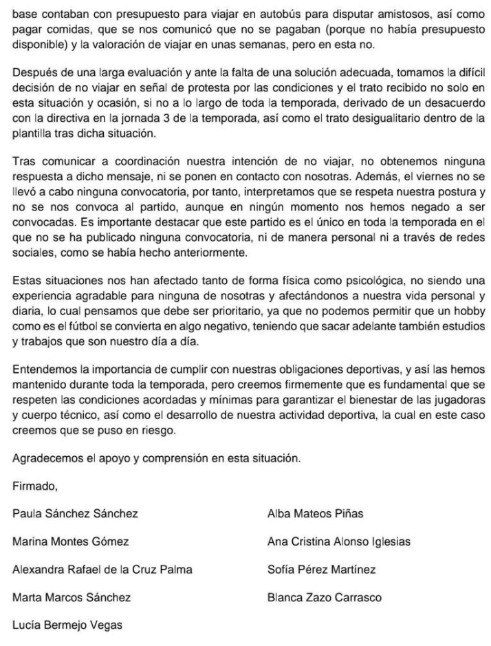 El Salamanca FF aparta a 9 jugadoras durante 7 semanas | Imagen 2