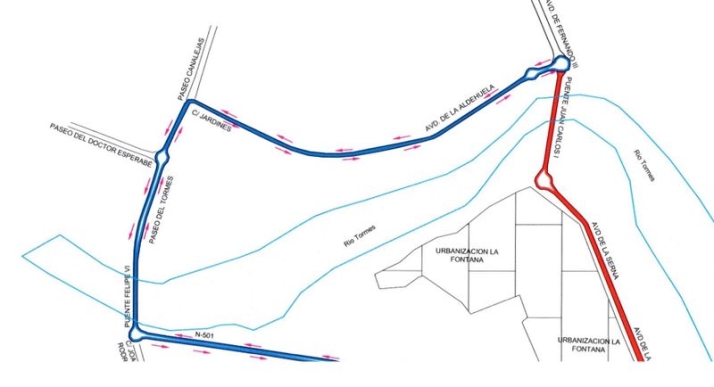 Corte de la carretera entre la avenida de la Serna y el puente Juan Carlos I  | Imagen 1