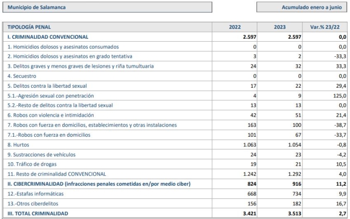 Cae la delincuencia convencional y aumenta la cibercriminalidad: Estos son los delitos m&aacute;s cometidos en Salamanca | Imagen 2