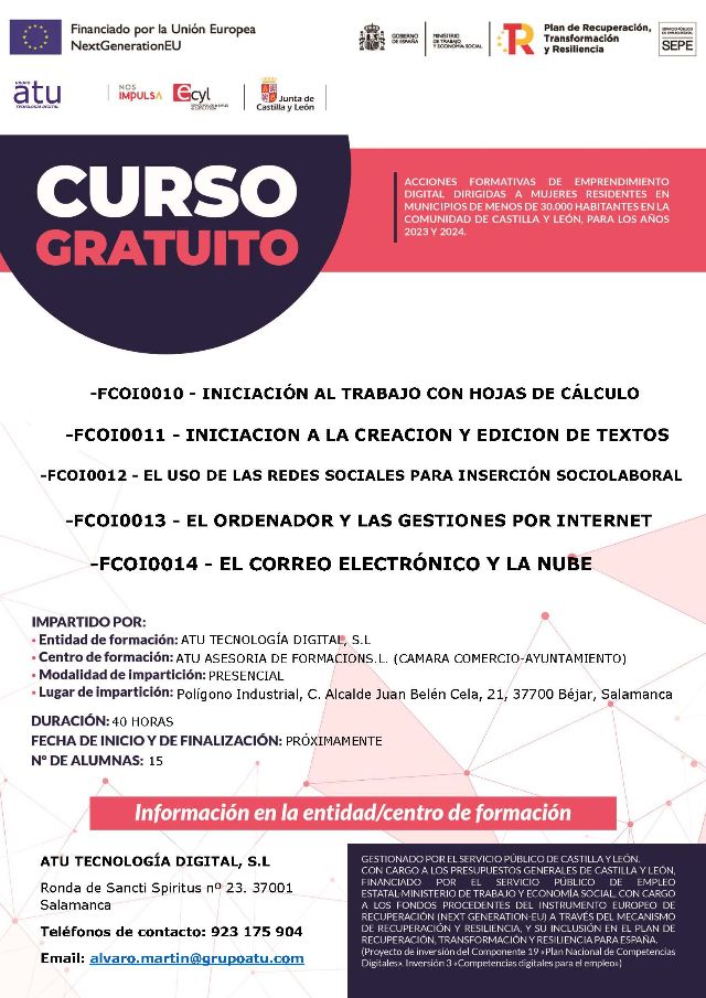 Cursos gratuitos en B&eacute;jar para impulsar la cualificaci&oacute;n para el emprendimiento digital de las mujeres | Imagen 2