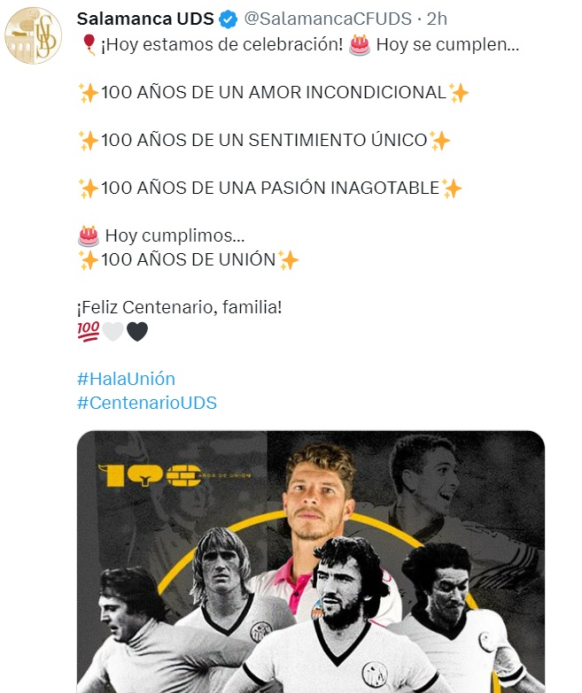 Las formas tan distintas de Unionistas y el Salamanca UDS de recordar a la extinta: "In Memoriam UDS" y "100 a&ntilde;os de Uni&oacute;n" | Imagen 1