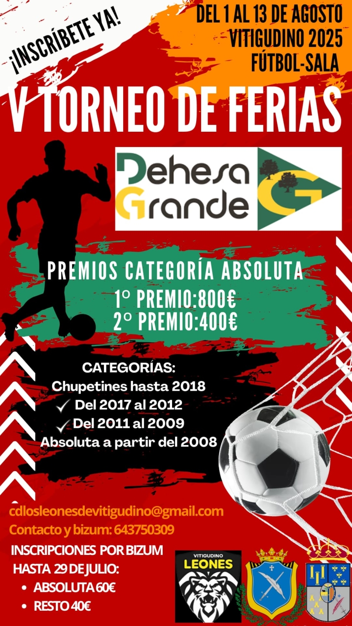 El f&uacute;tbol sala se adue&ntilde;a del verano en Vitigudino con un campus de formaci&oacute;n y el V Torneo de Ferias | Imagen 1