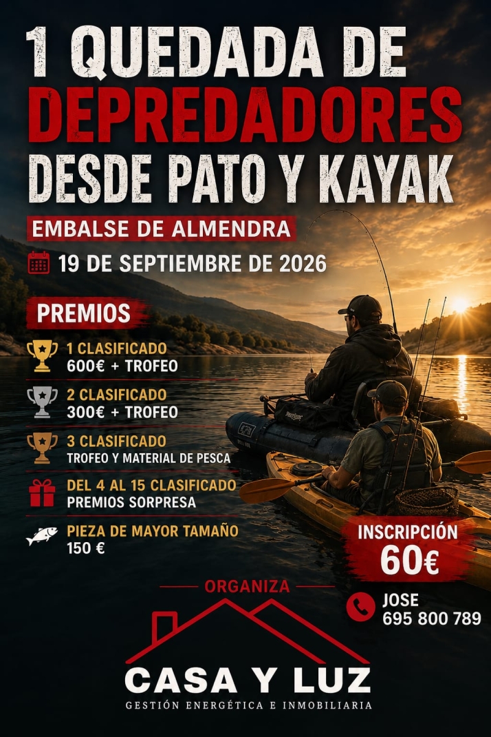 M&aacute;s de 1.000 euros en premios en la primera cita de pesca de depredadores en el embalse de Almendra | Imagen 1