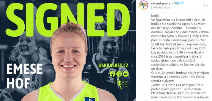 Emese Hof se va a otro equipo de Final Four despu&eacute;s de su paso por el Perfumer&iacute;as Avenida | Imagen 1