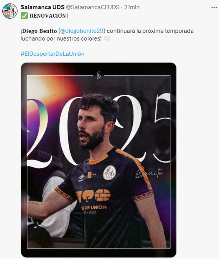 Diego Benito continuará en el Salamanca UDS | Imagen 1