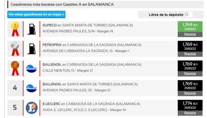 Las gasolineras m&aacute;s baratas de la provincia de Salamanca | Imagen 2