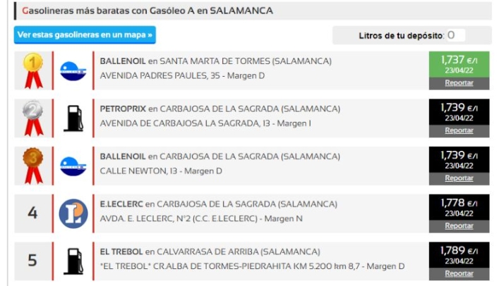 Las gasolineras m&aacute;s baratas de la provincia de Salamanca | Imagen 2