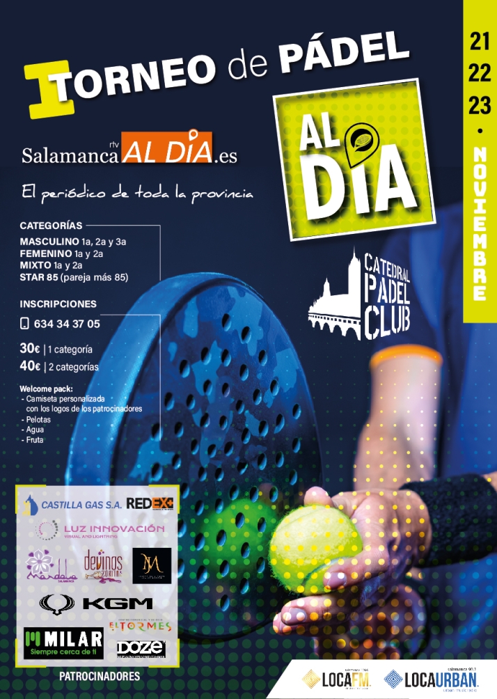 &Eacute;xito rotundo del I Torneo de P&aacute;del de SALAMANCArtv AL D&Iacute;A, que cierra con 96 parejas y lista de espera: "Estamos contentos" | Imagen 1