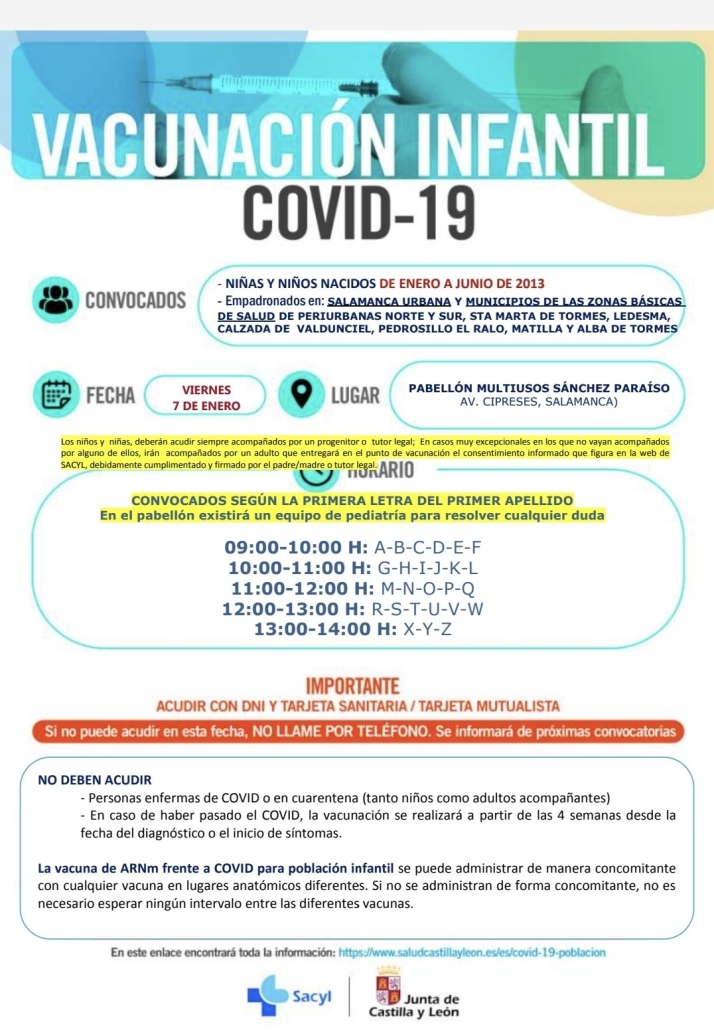 Las vacunaciones de los menores nacidos en 2012 y 2013 ser&aacute; los d&iacute;as 4 y 7 de enero | Imagen 3