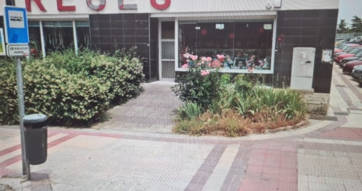 Avisan por el desnivel en una acera de Los Cipreses, junto a la esquina del paseo de los Madroños | Imagen 1