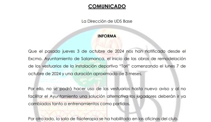 Comienzan las obras en los vestuarios del Tori... y la cantera del Salamanca UDS se queda sin lugar para cambiarse durante tres meses | Imagen 1
