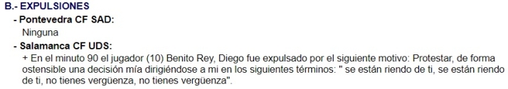Benito, al &aacute;rbitro que le sac&oacute; la roja en Pasar&oacute;n: "Se est&aacute;n riendo de ti. No tienes verg&uuml;enza" | Imagen 1