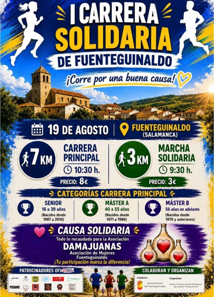 Deporte y solidaridad se unirán en Fuenteguinaldo con su primera carrera popular el 19 de agosto | Imagen 1