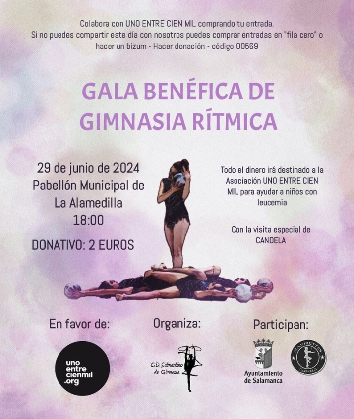 Gala Ben&eacute;fica de Gimnasia R&iacute;tmica en Salamanca para combatir el c&aacute;ncer infantil  | Imagen 1