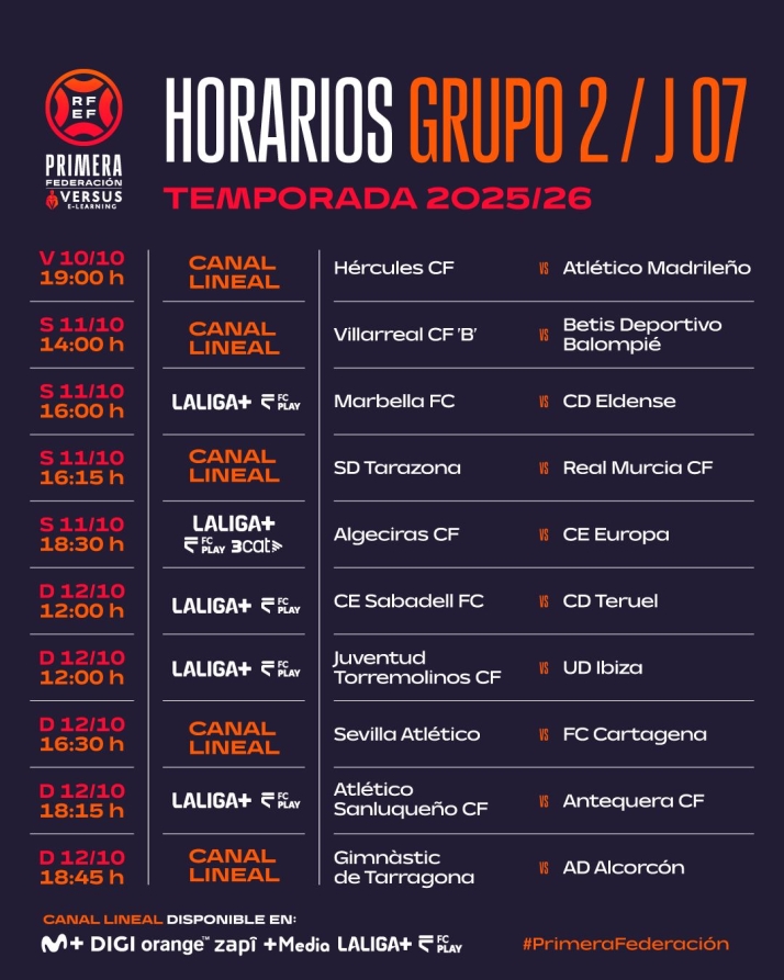 Horario y d&oacute;nde ver el Unionistas - M&eacute;rida y el resto de la jornada 7 de Primera Federaci&oacute;n | Imagen 2