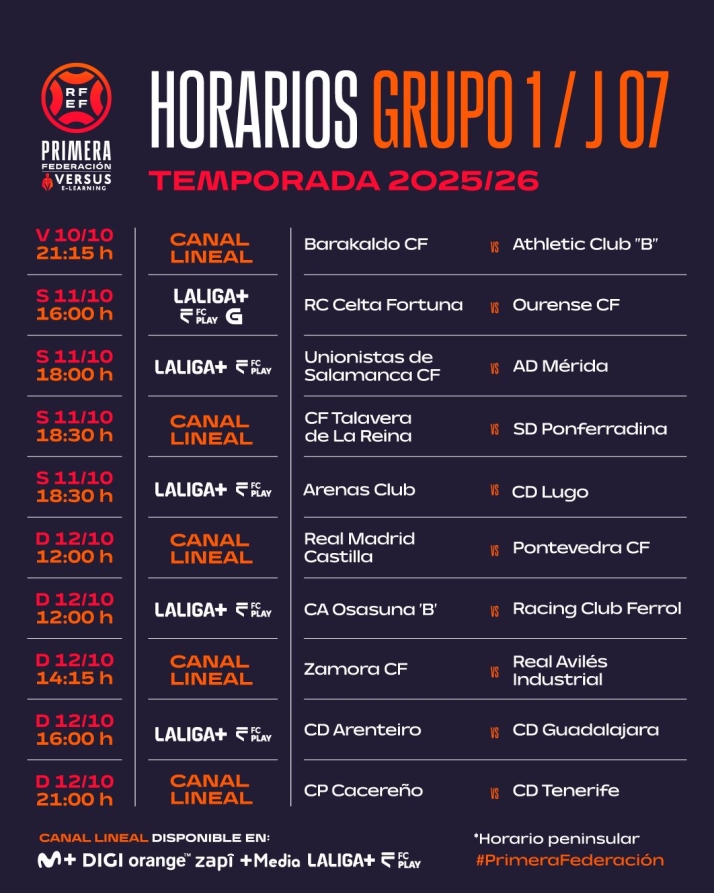Horario y d&oacute;nde ver el Unionistas - M&eacute;rida y el resto de la jornada 7 de Primera Federaci&oacute;n | Imagen 1