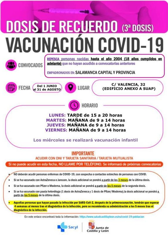 Las convocatorias para vacunarse de la 3&ordf; dosis se mantienen en verano | Imagen 1