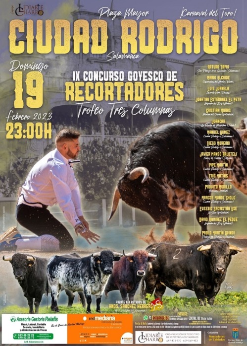 16 recortadores, entre ellos 5 mirobrigenses, participar&aacute;n en el Concurso Goyesco de Carnaval | Imagen 1