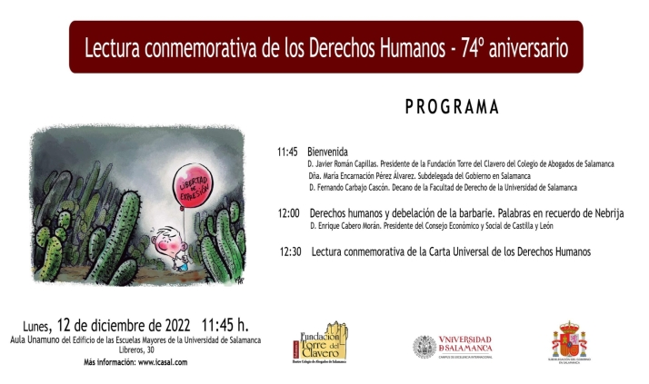 La Fundaci&oacute;n Torre del Clavero celebra su tradicional lectura de los Derechos Humanos  | Imagen 1